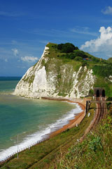 white cliffs along the English Channel, Dover, England