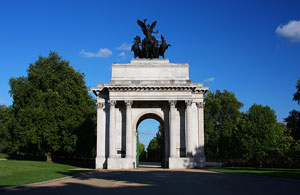 Wellington Arch in Hyde Park, London, England